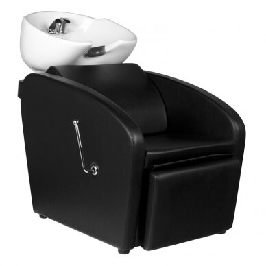 Professional sink for hairdressers and barber GABBIANO BERGEN, black color