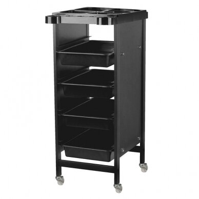 Professional hairdresser's trolley GABBIANO 8-103, black steel