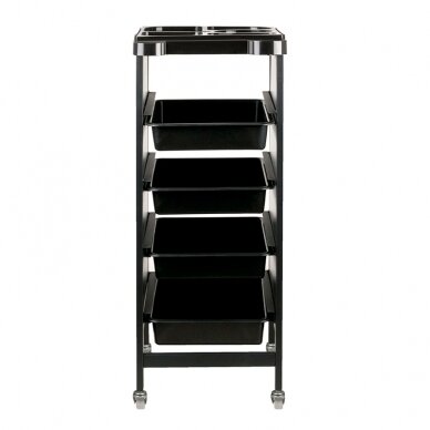 Professional hairdresser's trolley GABBIANO 8-103, black steel 1