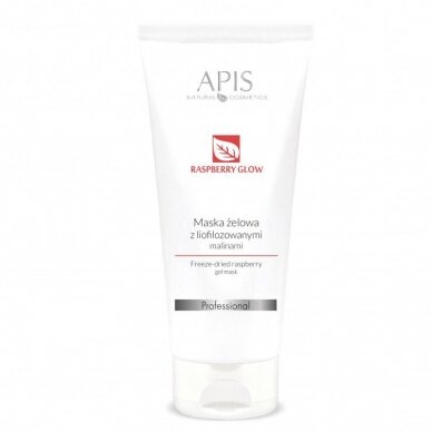 APIS RASPBERRY GLOW gelio kaukė veido odai su liofilizuotomis avietėmis, 200 ml