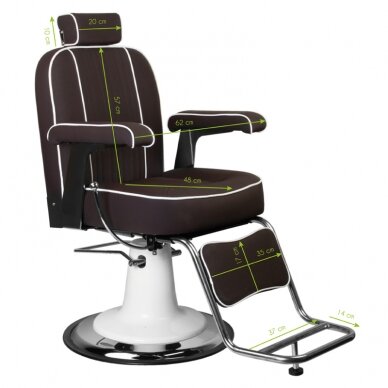 Professional barbers and beauty salons haircut chair GABBIANO AMADEO, brown color 6