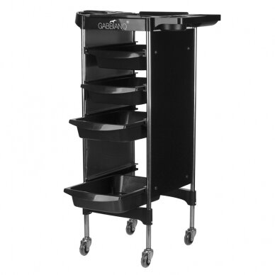 Professional hairdresser's trolley GABBIANO FX11-2, black color 1