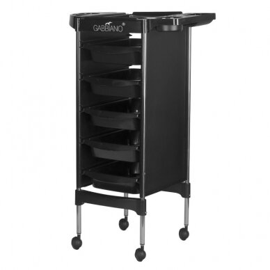 Professional hairdresser's trolley GABBIANO FX11-5, black