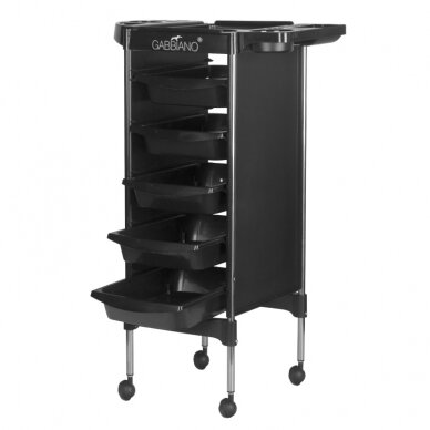 Professional hairdresser's trolley GABBIANO FX11-5, black 2