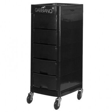 Professional hairdresser's trolley GABBIANO FT65-A, black color