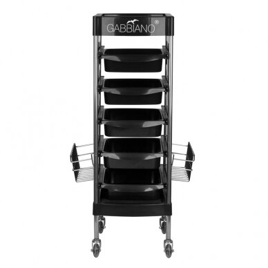 Professional hairdressing trolley GABBIANO, black FX11E 3