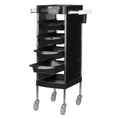 Professional hairdresser's trolley GABBIANO, black FX11F BLACK 1