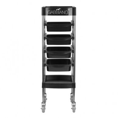 Professional hairdresser's trolley GABBIANO, black FX11F BLACK 2