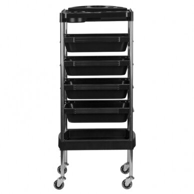 Professional hairdresser's trolley GABBIANO FX7, black 1