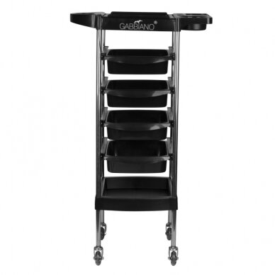 Professional hairdresser's trolley GABBIANO FX7, black 3