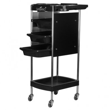 Professional hairdresser's trolley black GABBIANO FX12 1