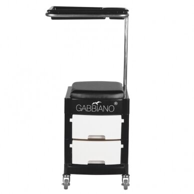 Professional trolley-chair for podiatric work GABBIANO, black color 1