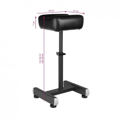 Pedicure and tattoo footrest PRO INK 711, black color 2