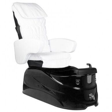 Professional electric podiatry chair for pedicure procedures with massage function SPA AS-122, black-white