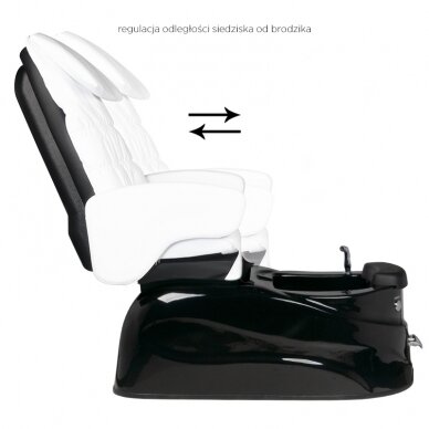 Professional electric podiatry chair for pedicure procedures with massage function SPA AS-122, black-white 3