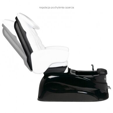 Professional electric podiatry chair for pedicure procedures with massage function SPA AS-122, black-white 4