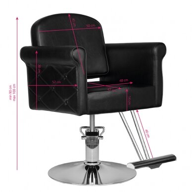 Professional hairdressing chair HAIR SYSTEM HS69, black 4