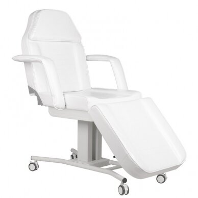 Professional cosmetology chair-bed with castors, white A-241