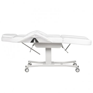 Professional cosmetology chair-bed with castors, white A-241 2