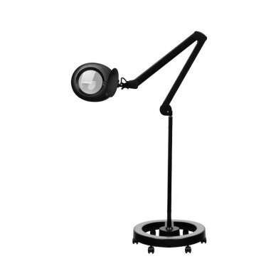 ELEGANTE RED LINE professional cosmetic LED lamp - magnifying glass ELEGANTE 6025 60 SMD 5D, black color (with stand)