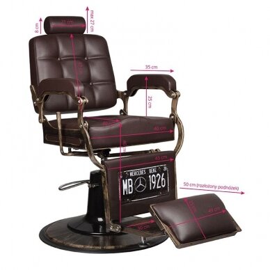 Professional barbers and beauty salons haircut chair GABBIANO BOSS BROWN 1