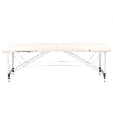 Professional folding massage table KOMFORT ACTIV FIZJO 2 ALUMINUM CREAM 1