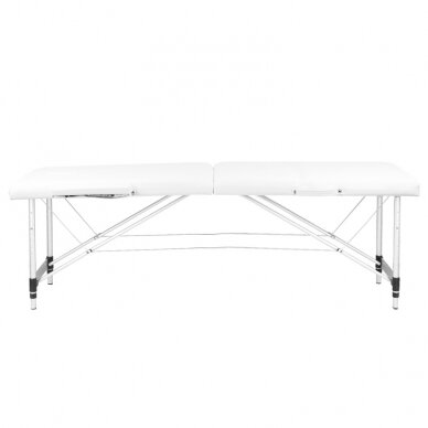 Professional folding massage table KOMFORT ACTIV FIZJO 2 ALUMINUM WHITE 1