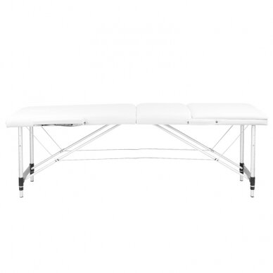 Professional folding massage table 3 parts with aluminum legs, white color KOMFORT FIZJO 3 1