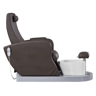 Professional electric podological SPA chair for pedicure procedures AZZURRO 016, brown color 1