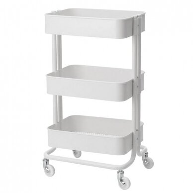 Professional cosmetology trolley HS05, white color 1