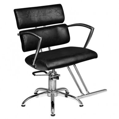 Professional haircut chair HAIR SYSTEM SM362-1, black color