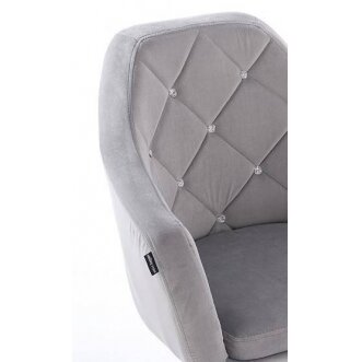 Beauty salons and beauticians stool HR830CROSS, gray velour 4