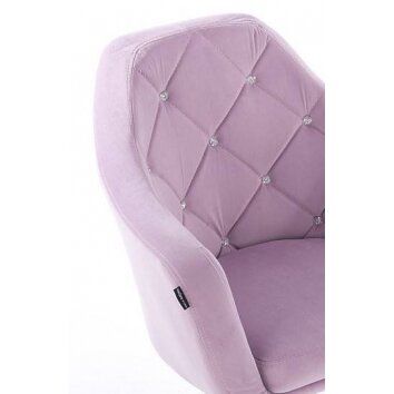 Beauty salons and beauticians stool HR830, lilac velour 4