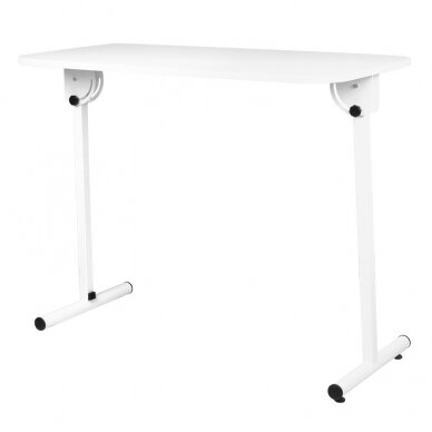 Professional mobile folding manicure table, white color