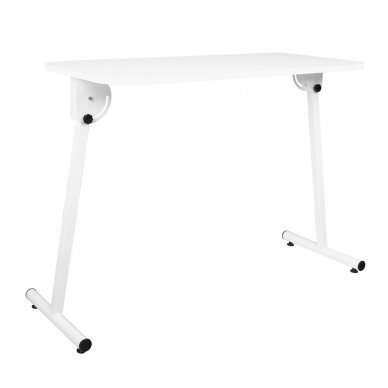 Professional mobile folding manicure table, white color 2