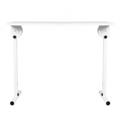 Professional mobile folding manicure table, white color 3