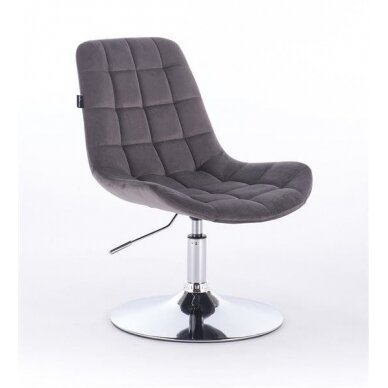 Beauty salons and beauticians stool HR590N, graphite velour