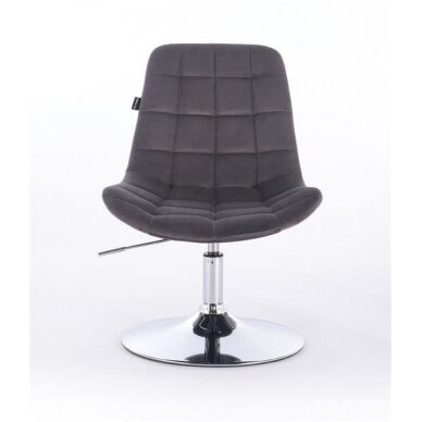 Beauty salons and beauticians stool HR590N, graphite velour 1