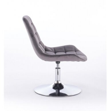 Beauty salons and beauticians stool HR590N, graphite velour 2