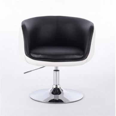 Grožio salono kėdė stabiliu pagrindu arba su ratukais HC333N, juodos spalvos 1