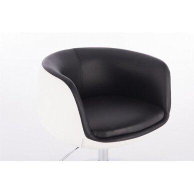 Grožio salono kėdė stabiliu pagrindu arba su ratukais HC333N, juodos spalvos 3