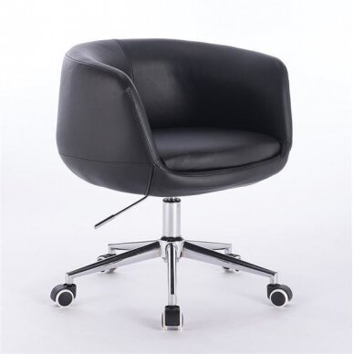 Beauty salon chair with wheels HC333K, black color