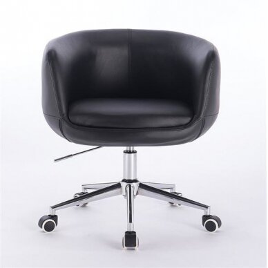 Beauty salon chair with wheels HC333K, black color 1