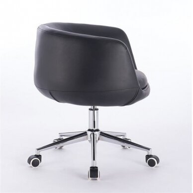 Beauty salon chair with wheels HC333K, black color 2