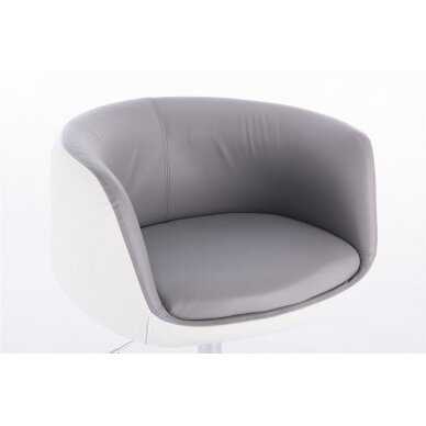 Grožio salono kėdė stabiliu pagrindu arba su ratukais HC333N, pilkos spalvos 3