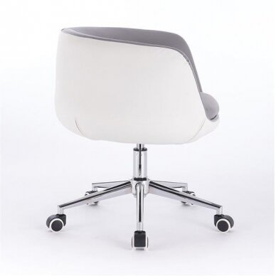 Grožio salono kėdė su ratukais HC333K, pilkos spalvos 2