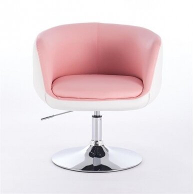 Grožio salono kėdė stabiliu pagrindu HC333N, rožinės spalvos 1