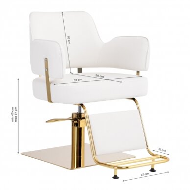 Professional hairdressing chair GABBIANO LINZ, white color 6