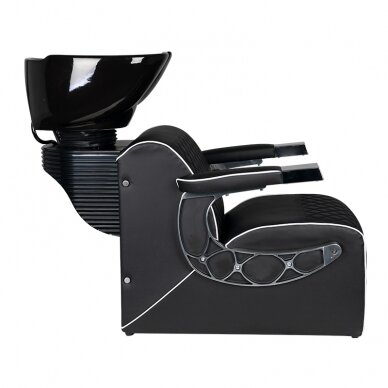 Professional sink for hairdressers and barber GABBIANO SIMONE, black color 1