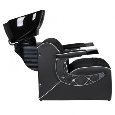 Professional sink for hairdressers and barber GABBIANO SIMONE, black color 3